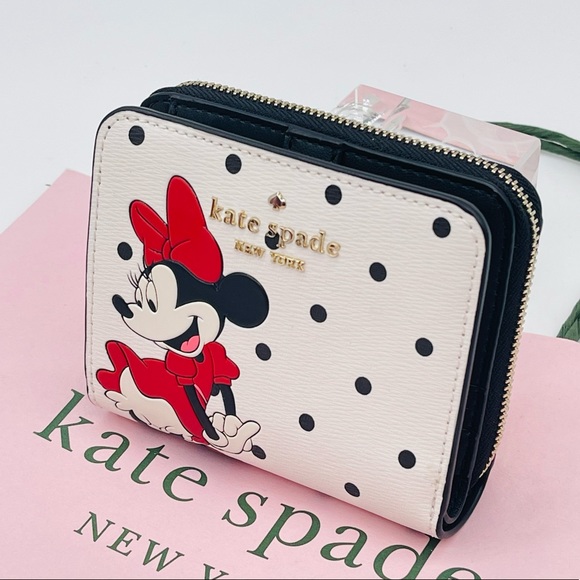 Kate Spade Disney X Minnie Mouse Zip Around Wallet - Picture 3 of 10